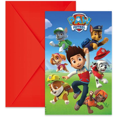 Uitnodigingen Paw Patrol - 6 stuks