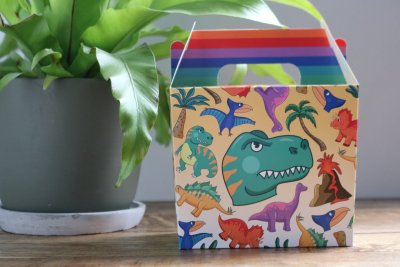 Traktatiebox / Menubox Dinosaurus