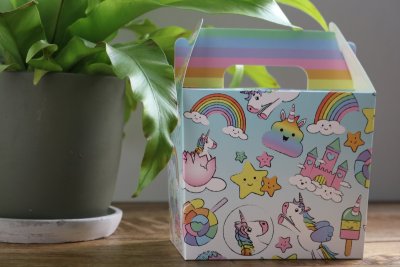 Traktatiebox / Menubox Unicorn / eenhoorn