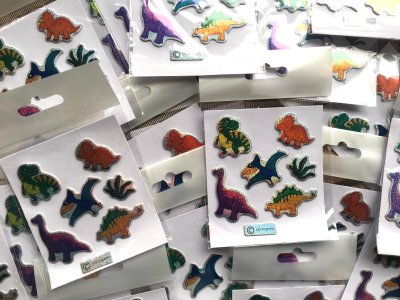 Glitter stickers dinosaurus