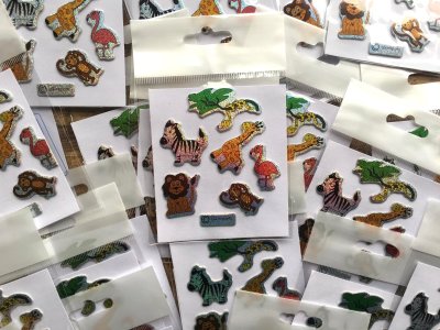 Glitter stickers jungle dieren