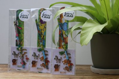 Klaparmband glitter traktatie jungle dieren