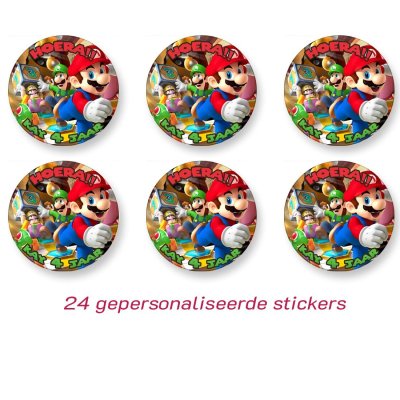 Super Mario sticker (2) (gepersonaliseerd)