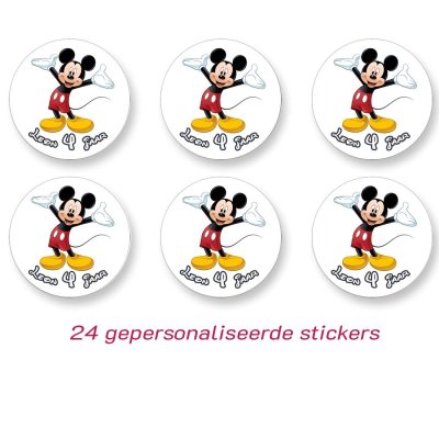 Mickey Mouse sticker (gepersonaliseerd)