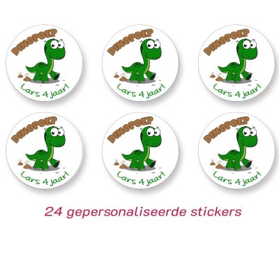 Dinopoep sticker (gepersonaliseerd)