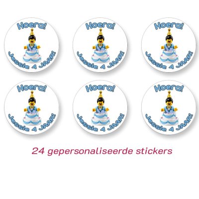 Lego jongen sticker (gepersonaliseerd)