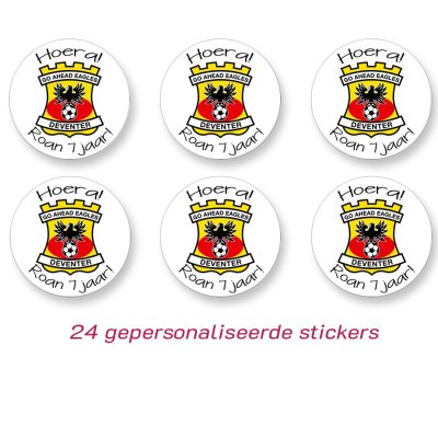 Voetbal - Go Ahead Eagles sticker (gepersonaliseerd)