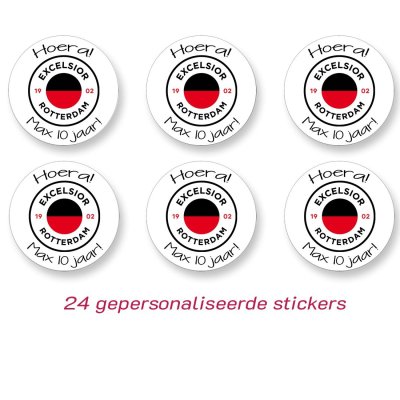 Voetbal - Excelsior sticker (gepersonaliseerd)