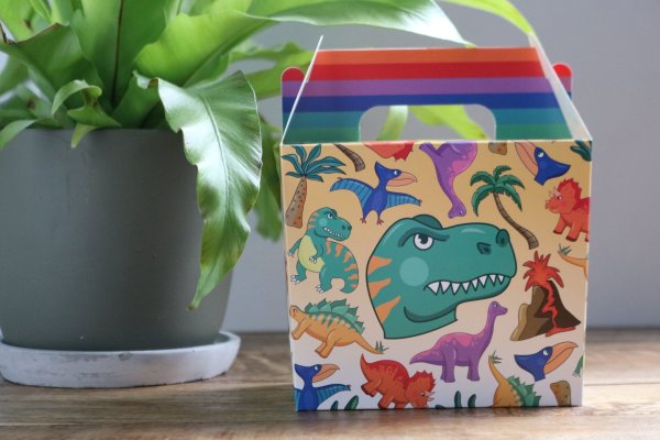 Traktatiebox / Menubox Dinosaurus