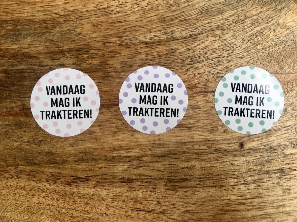 Sticker Vandaag mag ik trakteren