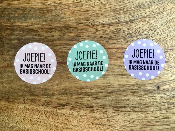 Sticker Joepie! Ik mag naar de basisschool!