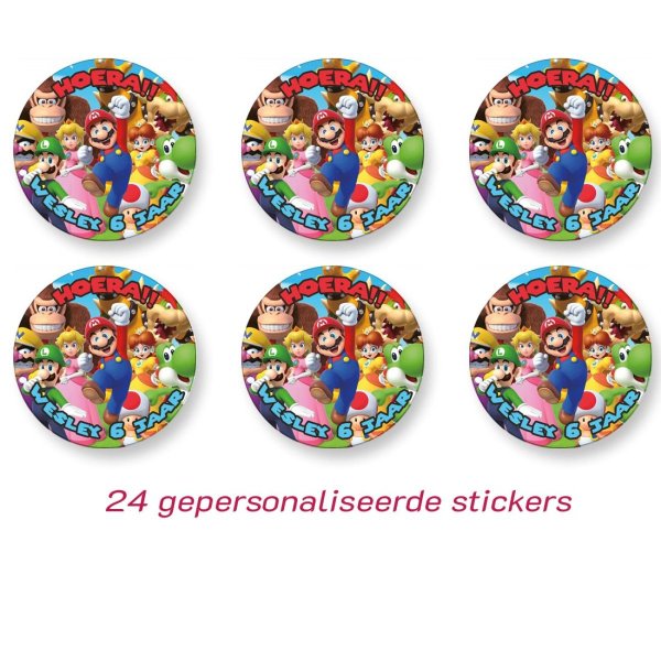 Super Mario sticker (1) (gepersonaliseerd)