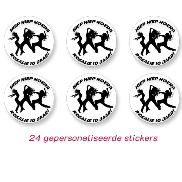 Dansen meiden sticker (gepersonaliseerd)