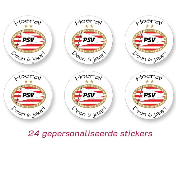 Voetbal - PSV sticker (gepersonaliseerd)