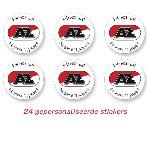 Voetbal - AZ sticker (gepersonaliseerd)