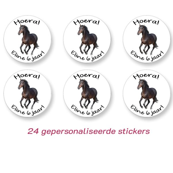 Paarden sticker (gepersonaliseerd)